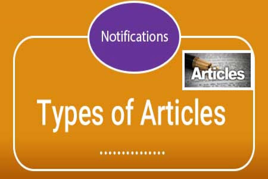 Types of Articles Accepted by the Conference Types of Articles Accepted by the Conference